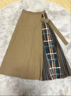 ❤️お値下げ　極美品　ヤマダヤFENNEL ロングスカート　プリーツ チェック柄