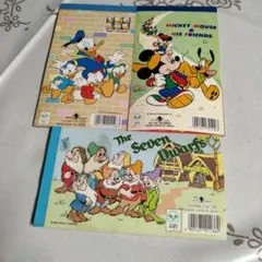 ディズニー メモ帳 3冊セット　レトロ