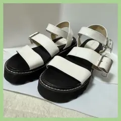 Oriental Traffic ホワイト スポーツサンダル ベルト付 M