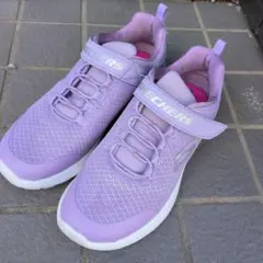 スケッチャーズ キッズ スニーカー 23cm ラベンダー 女の子