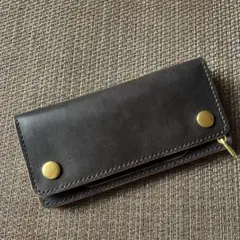 【週末限定価格】MARYAM ホースフロント ロングトラッカーウォレット 茶芯