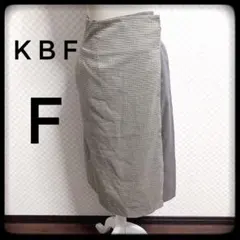 KBF アーバンリサーチ 千鳥格子チェック　ロングラップ巻きスカート　美品