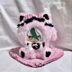 ハンドメイド 着ぐるみ おすわりぬい服 推し活 桃色 黒色 d288