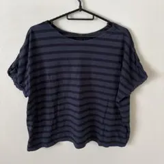SUN VALLEY ネイビー　ボーダー　カットソー　Tシャツのサムネイル