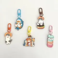 ねこアクリルキーホルダー 5個セット