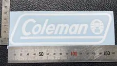 Coleman カッティングステッカー コールマン アウトドア キャンプ 白