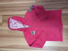 マザウェイズ　赤 フード付きパーカー 120センチ