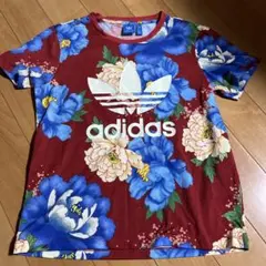 adidas フラワープリント Tシャツ Sサイズ