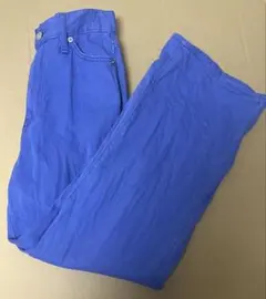 WEGO 青 ストレートデニムパンツ