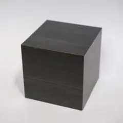 黒の立方体型 木製 時計