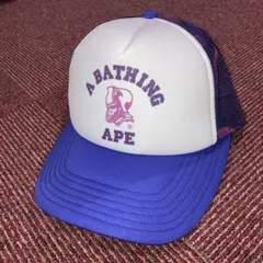 A BATHING APE メッシュキャップ パープル - メルカリ