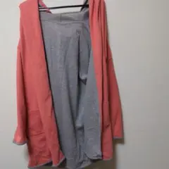 Rodeo Crowns フード付きカーディガン リバーシブル　ピンクグレー