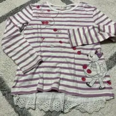KP◆長袖Tシャツ　130 紫りんご