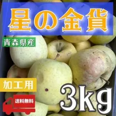 青森県産 ＂ 星の金貨 ＂りんご 加工用 3kg 産地直送 リンゴ 林檎のサムネイル