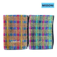 【美品】MISSONI ミッソーニ タオルハンカチ 2枚セット チェック柄のサムネイル
