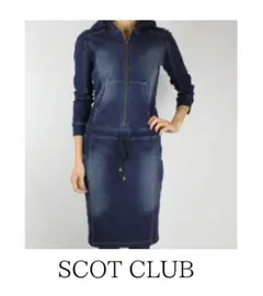 SCOT CLUB デニムワンピース スウェット パーカーワンピのサムネイル