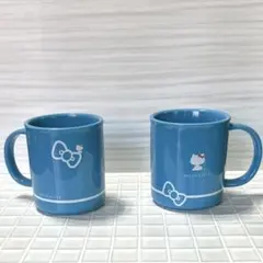 377 ハローキティ 青色 マグカップ 2個セット