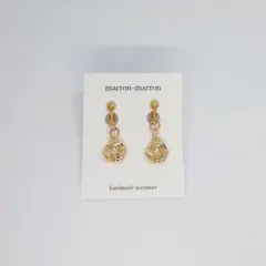 小ぶり×華奢×トリプルねじれデザインチャーム　ピアス　イヤリング