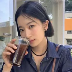 オニキス ネックレス ブラック シルバー 韓国 細見え 上品 ユニセックス