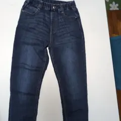 ダークブルージーンズ ゴムウエスト