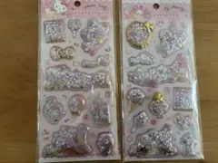 ハローキティ マイメロディ キラキラシール キラキラカプセルシール