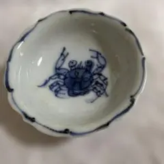 値下げ可　須田菁華　染付 蟹文 小皿 5枚セットのサムネイル