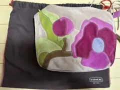 COACH 花柄ショルダーバッグ、布袋つき