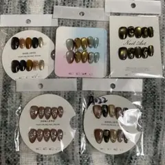 Mサイズ4点　Ｌサイズ1点　ネイルチップ　まとめ売り　セット
