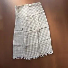ガーゼタオルマフラー　ギンガムチェック