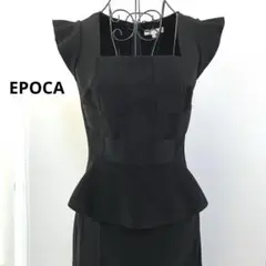EPOCA エポカ ブレディニット ドレス ペプラム ストレッチ ワンピース