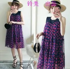 レディース 大きいサイズ 新品 春夏 ワンピース　ノースリーブq