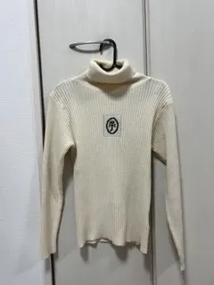 【美品】カステルバジャック スポーツ リブ編みタートルネックセーター