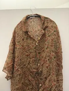 NICENESS/ジョシュア シルクシフォン オープンカラーシャツ ブラウン M