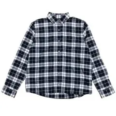 美品 ザノースフェイス チェックシャツ 長袖 L ブラック×グレー×ホワイト