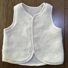 UNIQLO ベビーベスト 70サイズ ホワイト　リバーシブル