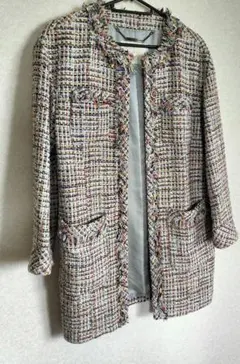 【美品】グレースコンチネンタル Diagram ウール 切り替え 起毛 コート Diagram（ダイアグラム） WOMEN OUTERS GRACE CONTINENTAL