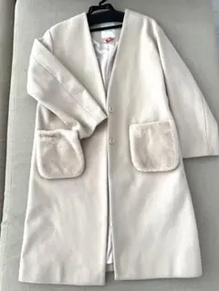 クリーニング済✳︎マーキュリーデュオポケットファー付きロングコート