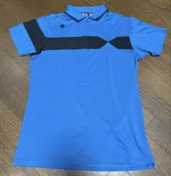 立体ロゴマーク×サイドラインデザイン 半袖ゴルフポロシャツ LL