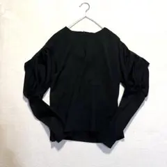 トゥモローランドコレクション コットンシルクデニム ベルスリーブプル