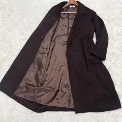 美品✨マウジー A LINE WOOL LONG コート バックベルト ツイード