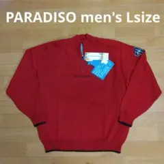 PARADISO men'sハーフジップニット Lsize