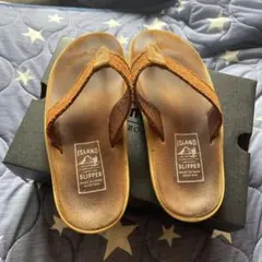 ISLAND SLIPPER スエード トングサンダル　ブラウンベージュ27cm