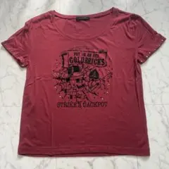 美品★VENCE EXCHANGE スカルプリントTシャツ ボルドーのサムネイル