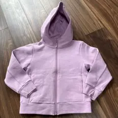 ユニクロ　薄紫 フード付き　スウェット　パーカー　ドライ　ストレッチ　120