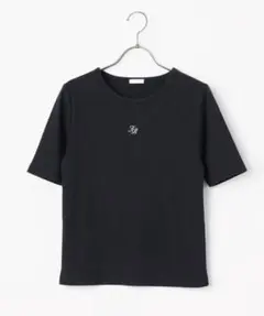 COLZA 半袖 Tシャツ ブラック 刺繍入り