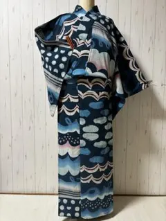 A62-1有松鳴海絞り高級浴衣 花 綿レディース浴衣単品 お仕立て - メルカリ