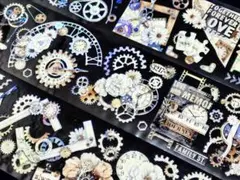 切売 1680★ 海外 マスキングテープ マステ PET 装飾 花 虹光