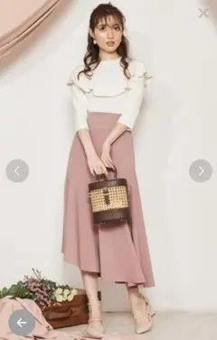 お値下げ❣️フレアスカート ピンク バックリボン