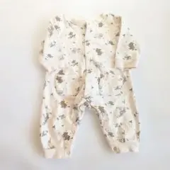 Cottoli 動物柄 ロンパース クリーム色 50〜60センチ