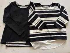 サンカンシオン　長袖＆7分袖カットソー Mサイズ　2枚セット